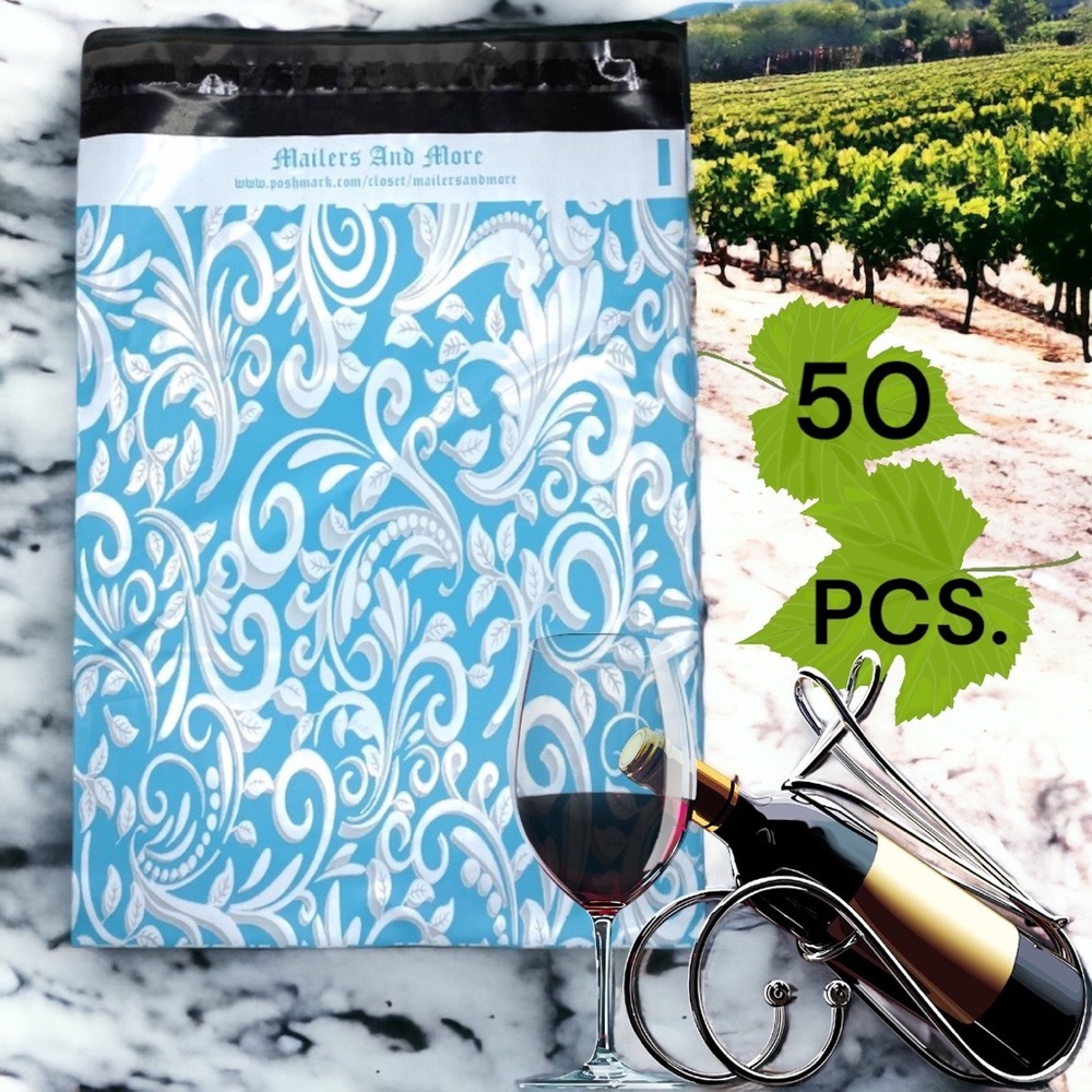 50 10X13 Poly Mailers White Swirl PRICE IS FIRM - Picture 2 of 8